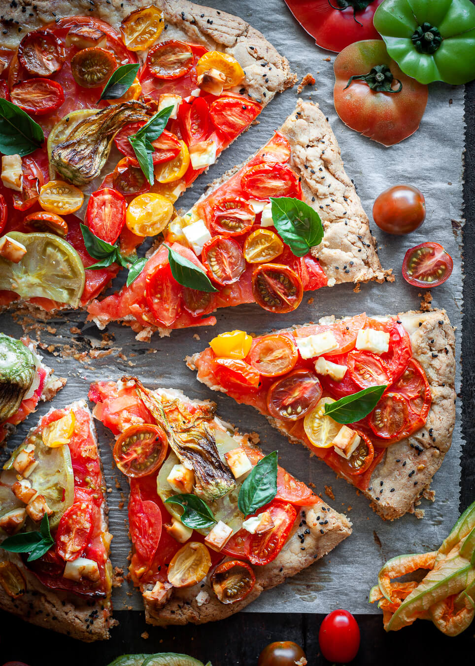 A summer tomato galette